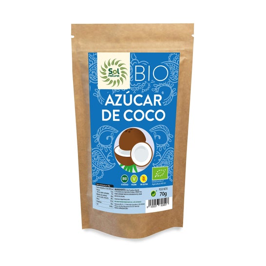 Organic Coconut Sugar Solnatural Vegan senza glutine 250g