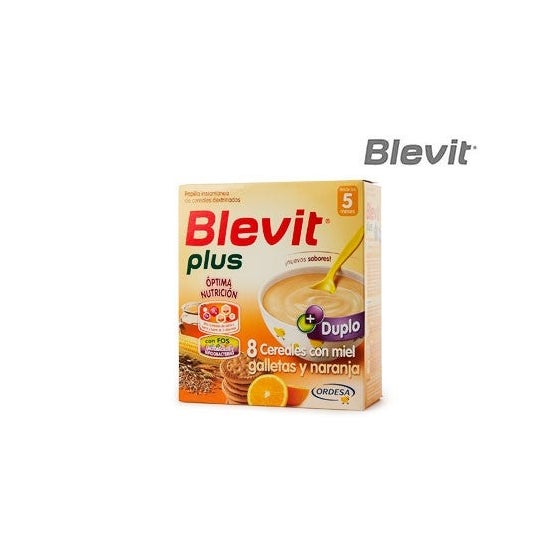 Blevit Plus Duplo 8 Bizcocho and Orange Cereals 600g