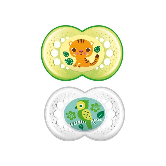 Mam Baby Soother Original Silicone + 6 M Pack Double Green