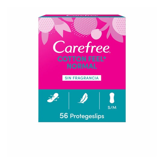 Carefree Cotton Feel Normal Sin Fragancia Talla S/M 56uds