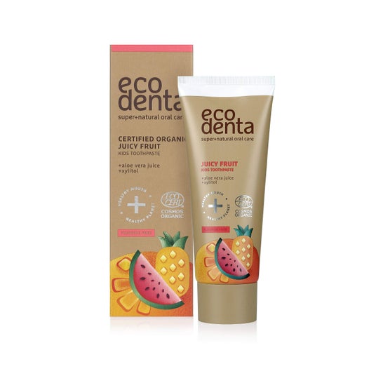 Ecodenta Cosmos Organic Toothpaste For Kids With Aloe Vera Strawberry Flavor 75ml