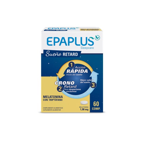 Epaplus Sleepcare Sueño Retard Melatonina con Triptófano 60comp