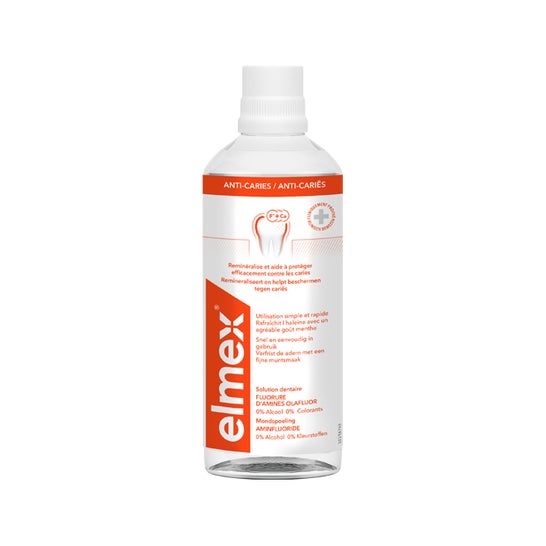 Elmex anti carie senza alcool soluzione dentale Elmex 400 ml bottiglia