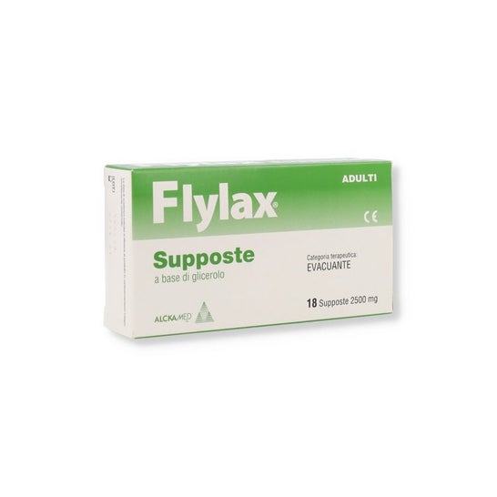 Alcka-Med Srl Flylax Suppositories Glycerin Adults 2500 mg