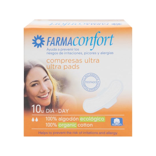 Farmaconfort dag komprimerer 100% bomuld 10uds