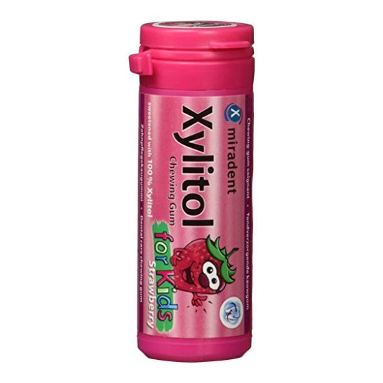 Miradent Xylitol Chewing Gum for Kids - Strawberry Flavour - Net