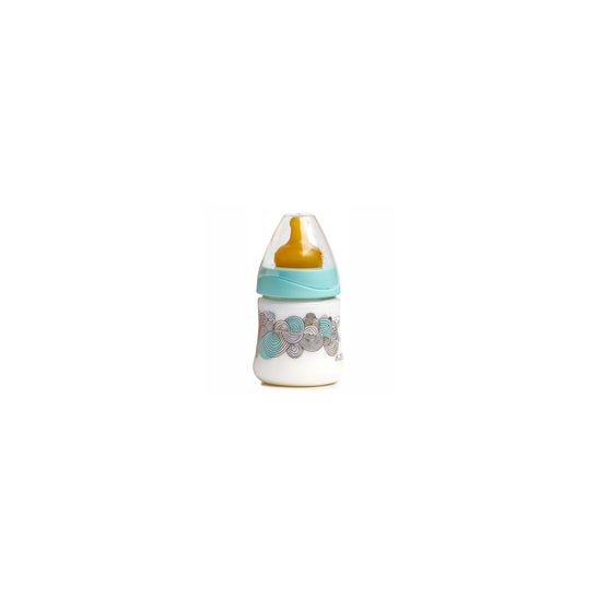 Suavinex® baby flaske latex bred mund spid 3 positioner størrelse 1 150ml