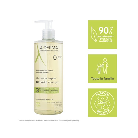A-Derma Syndet-Flüssigseife für besonders fettige Haut 500ml