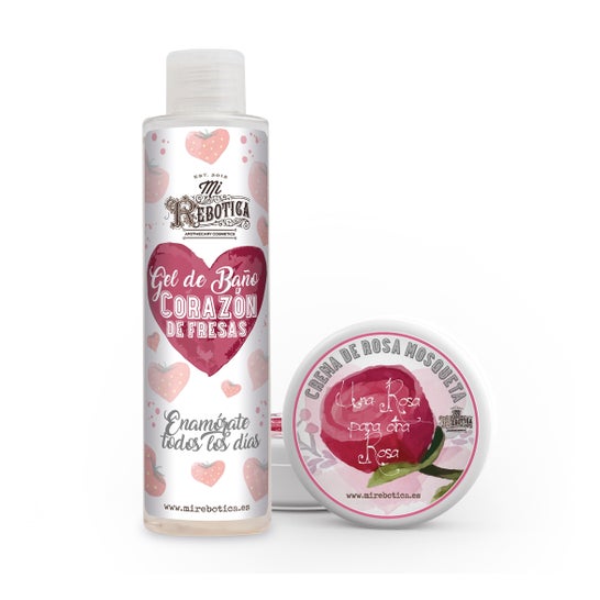 My rebotica Bath gel pack strawberry scent 200ml + rosehip cream 50ml