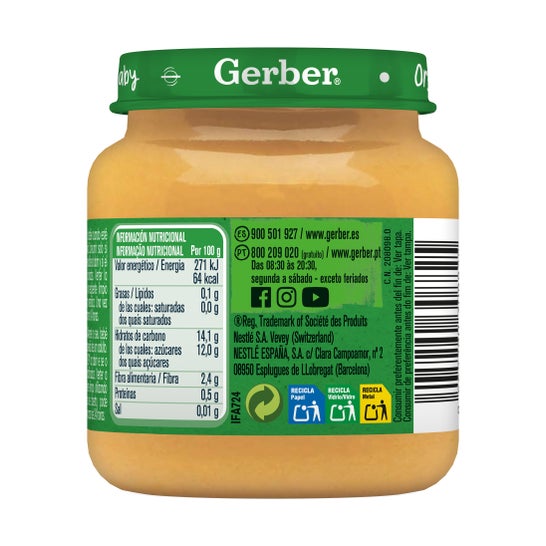 Gerber Organic Pera y Plátano 125g