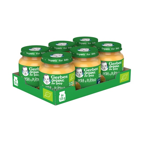 Gerber Organic Pera y Plátano 125g