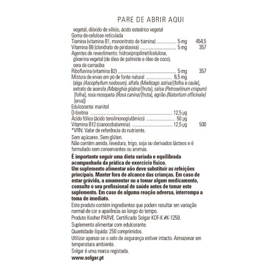Solgar B-complex Con Vitamina C 250 Comp