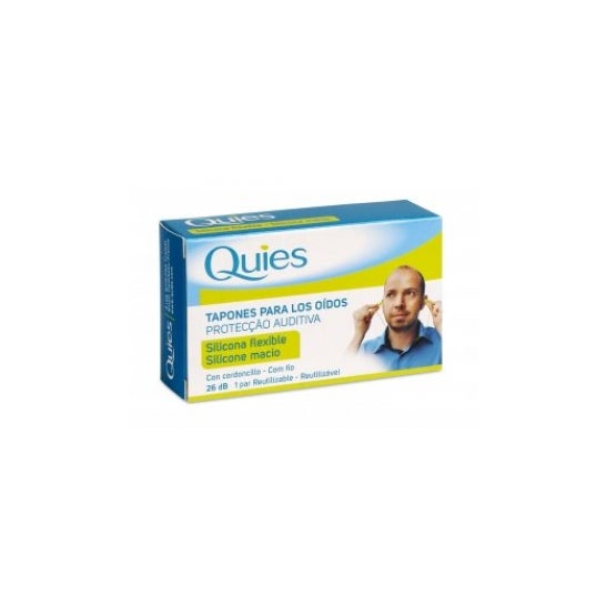 Quies tapones oídos de silicona cordoncillo 6 uds