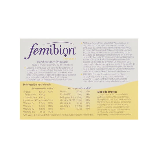 Femibion 1 pronatal 28 comprimidos