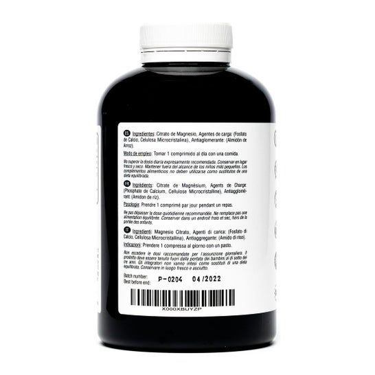 Hivital Foods Magnesio puro 200 mg procedente de Citrato de Magnesio 240 comp (8 meses)