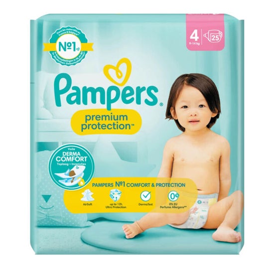 Pampers Pañales Premium Protection T4 25uds
