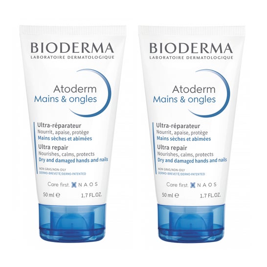 Comprar en oferta Bioderma Atoderm - Crema ultra nutritiva para manos y uñas (2 x 50 ml)