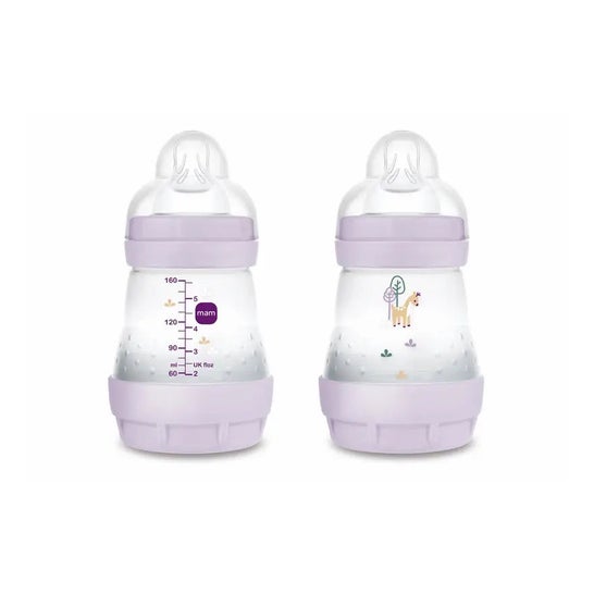 MAM Easy Start Anti-Kolik Flasche Rosa Matt 2x160 ml