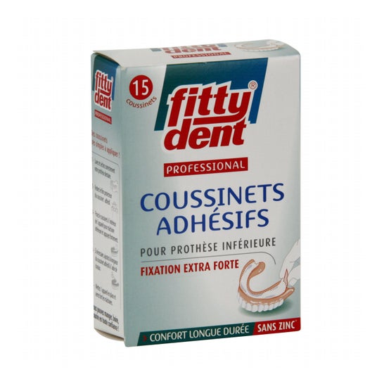 Fittydent Coussinet de Fixation Appareil Dentaire 15uds