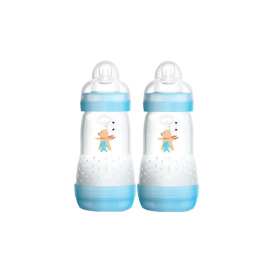 MAM Pack Babyflasche 260ml Blau