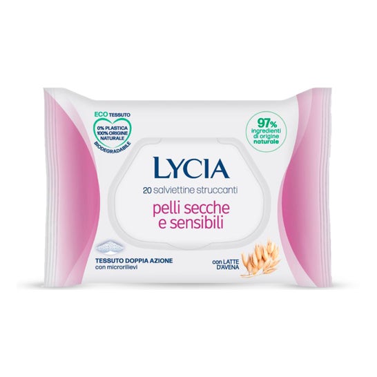 Lycia Dry And Sensitive Skin Cleansing Wipes 20uds