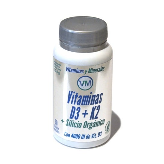 Vitaminas y Minerales Vitaminas D3 + K2 + Silicio Orgánico 90vcaps