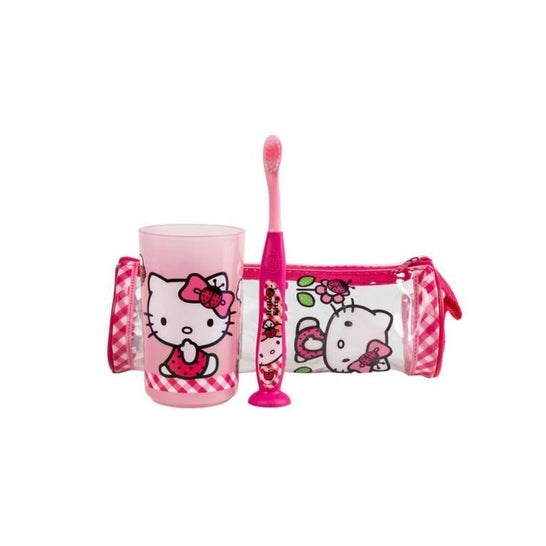 Tinokou Hello Kitty Toilet Bag Cup + Toothbrush + Case