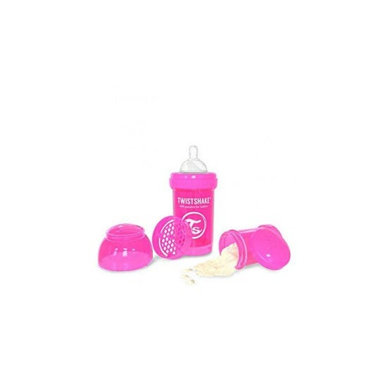 Twistshake Biberon Anti-Collapsing 180ml Pink