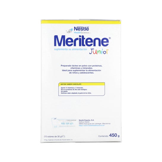 Meritene Junior Batidos de Chocolate Pack de 2 Cajas x 15 Sobres