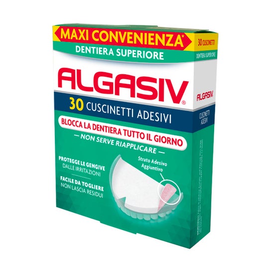 Algasiv Adhesivo Protesis Dentaria Superior 30uds