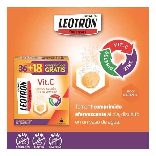 Leotron Vit.C Arancione 36comp + 18comp Leotron Vit.C Arancione 36comp + 18comp