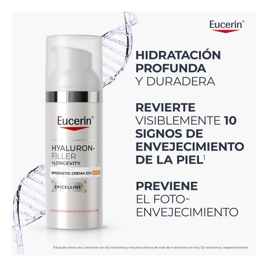 Eucerin Hyaluron-Filler +Longevity Epigenetic Crema Día SPF 30 50ml