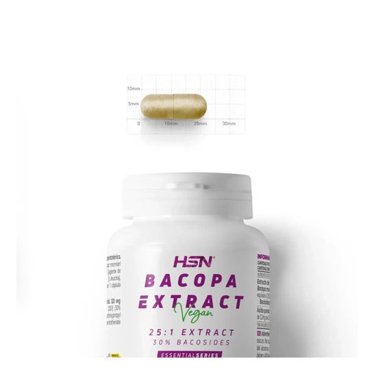 HSN Extracto de Bacopa 25:1 500mg 120vcaps