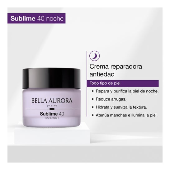 Bella Aurora Sublime 40 Crema Noche Reparadora Anti-Edad +40 años 50ml