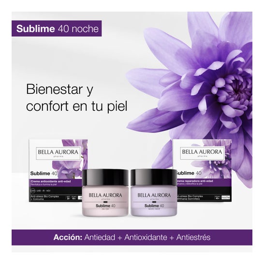 Bella Aurora Sublime 40 Crema Noche Reparadora Anti-Edad +40 años 50ml