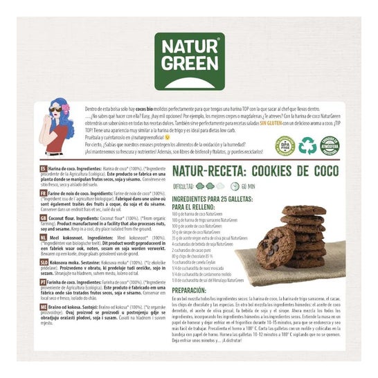 Naturgreen Harina de Coco Ecológica 500g Naturgreen Harina de Coco Ecológica 500g