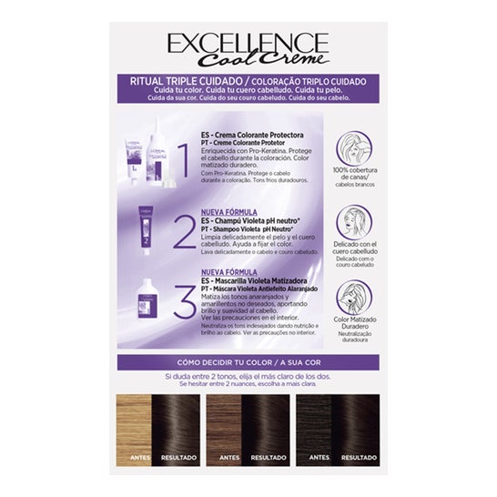 L'oréal Excellence Cool Creme Tinte de Cabello Nº4,11 1ud