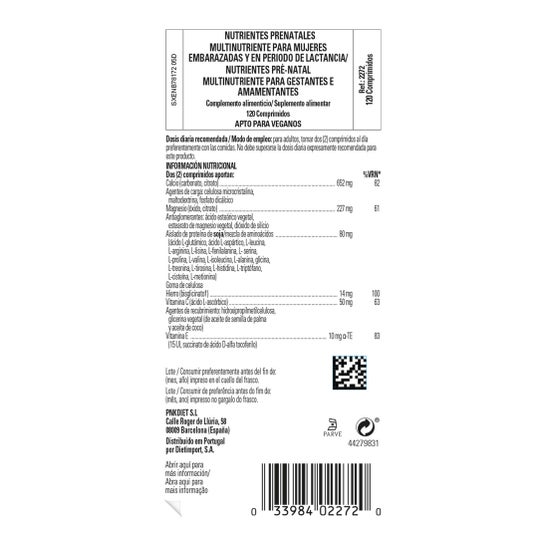 Solgar Nutrientes Prenatales 120comp