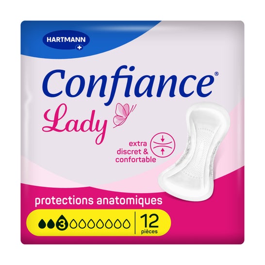 Confiance Lady Pads 3 drops 12uds