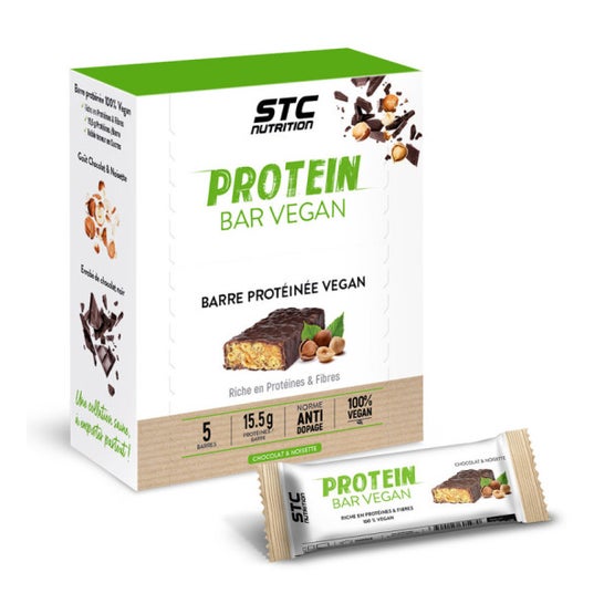 STC Nutrition Barra Proteica Vegan Chocolate y Avellana 5uds