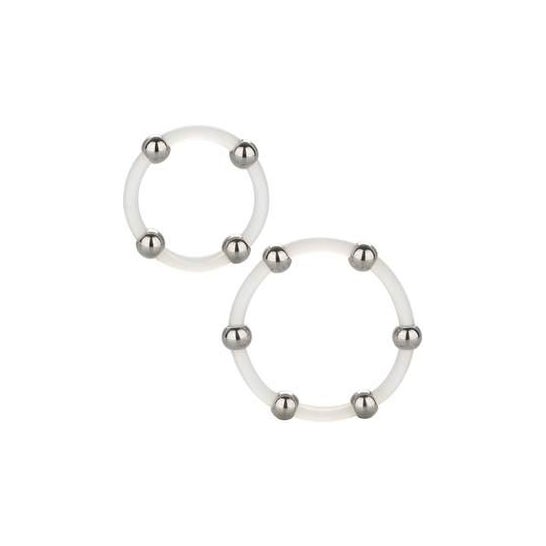 California Exotics Set Silicone Ring with Steel Beads