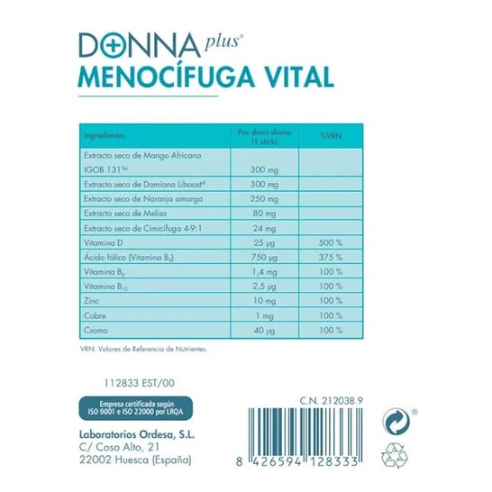 Donna Plus Menocifuga Vital 30 Sticks Donna Plus Menocifuga Vital 30 Sticks
