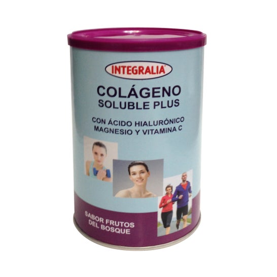 Integralia Collagen Soluble Plus hialurónico Magnesium sabor frutas del bosque 360g