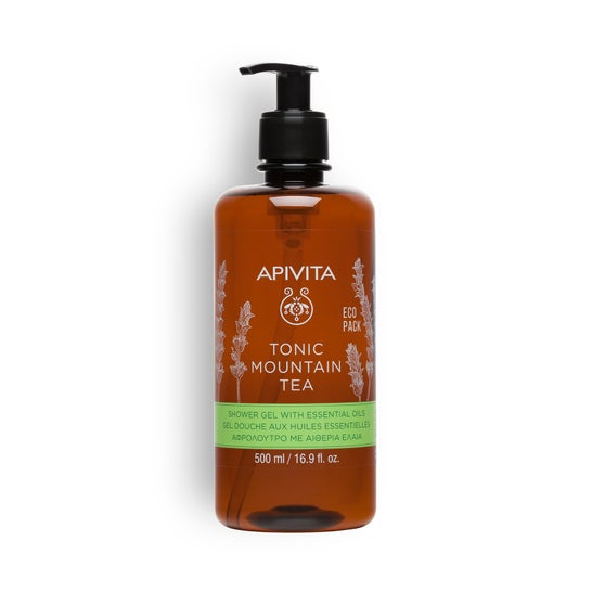 Apivita Duschgel Mountain Tea mit ätherischen Ölen Ecopack 500 ml