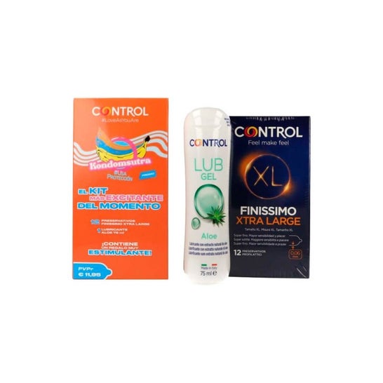 Control Kit Kondomsutra Finissimo XL + Lub Gel Aloe