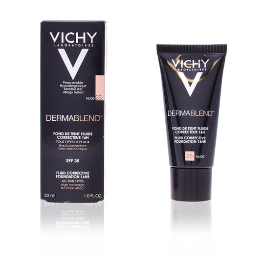 Vichy Dermablend Fondo de Maquillaje Fluido Corrector 16H Nº25 Nude 30ml