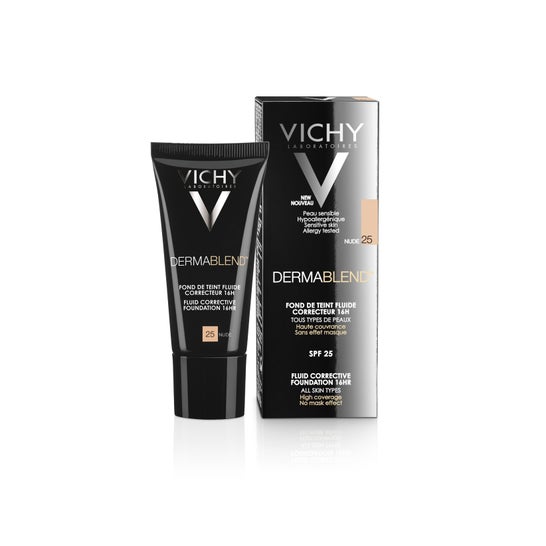 Vichy Dermablend Base de Maquillaje Fluido Corrector 16h 25 Nude 30 ml