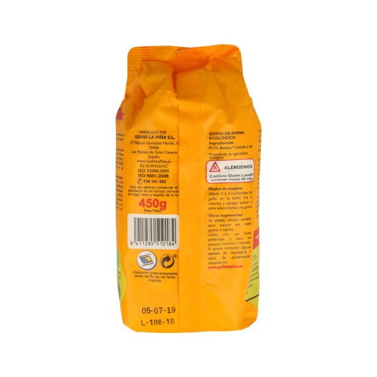 Gofio Pineapple Oatmeal Organic 450g