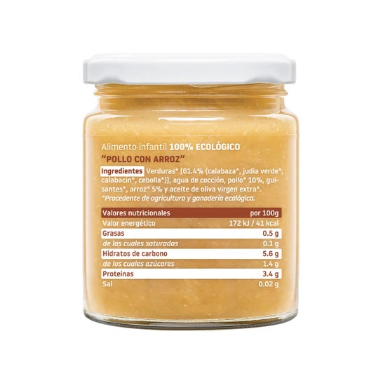 Smileat Tarrito Ecológico de Pollo Arroz 230 g