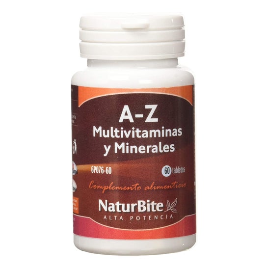NaturBite A-Z Multivitaminas y Minerales 60 tabletas